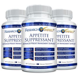 Research Verified Appetite Suppressant (3 Bottles)