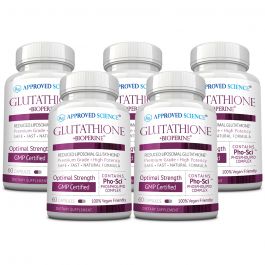 Approved Science Glutathione (5 Bottles, 5 Month Supply)